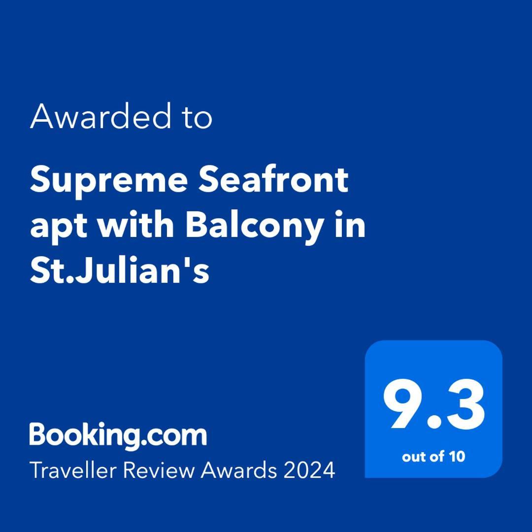 Supreme Seafront Apt With Balcony In St.Julian'S Saint Julian's Exterior photo